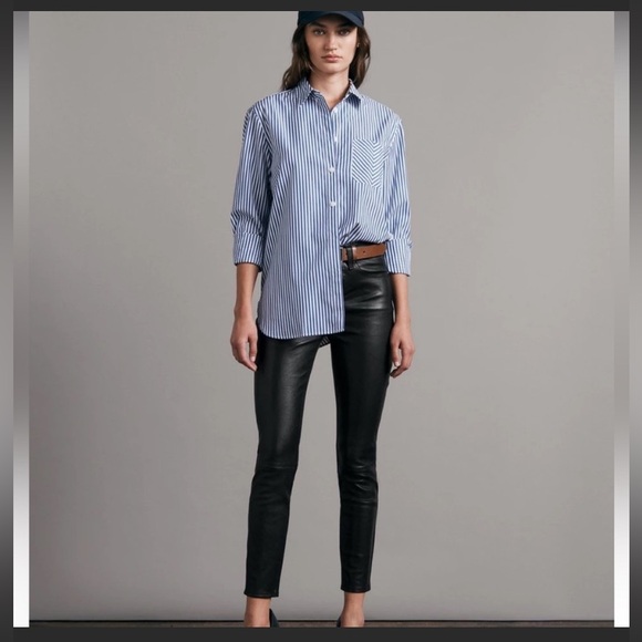 NWT Rag & Bone Nina High-Rise Skinny Black Leather Pants
size 23 - Picture 3 of 17